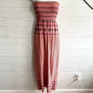 Raga Strapless Smocked Top Maxi Dress